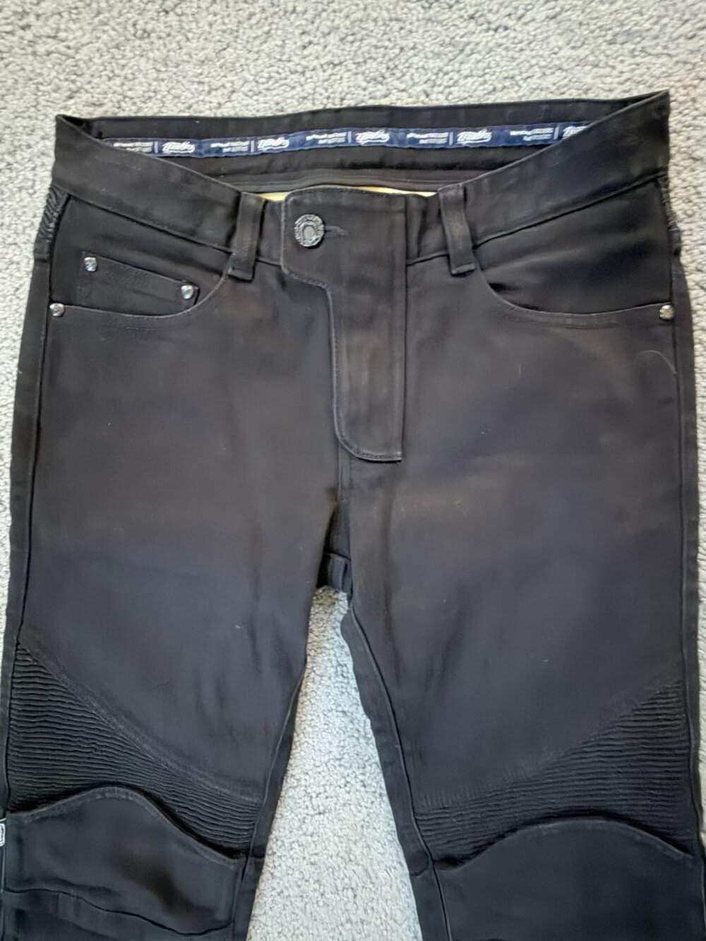 uglyBROS Featherbed-K Men's Motorcycle Riding Jeans Black Size 30 Kevlar Armored - Picture 6 of 14